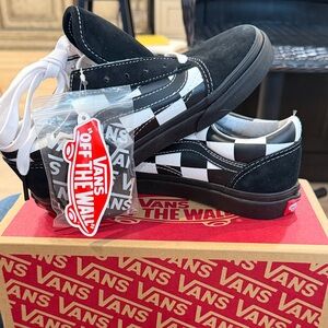 Vans Kids Black and White Sneakers